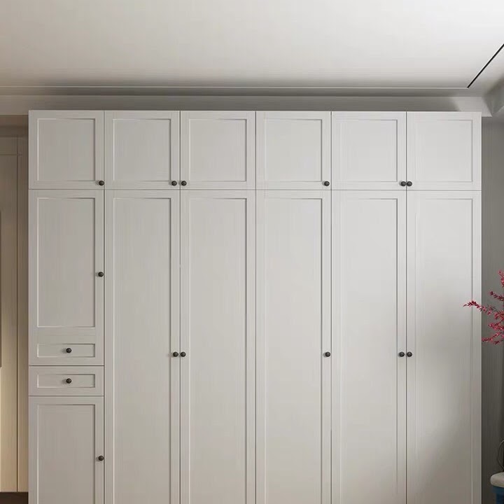 Tủ âm tường phong cách Shaker — trắng ngà — Gỗ Minh Hiền